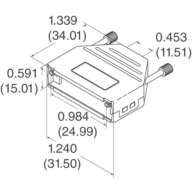 972-009-01SR031 NorComp Inc.  Gusci posteriori per connettori D-Sub a forma di D